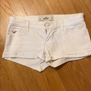 White denim shorts